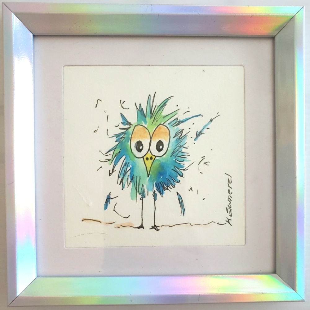 Colorful Watercolor Bird Art